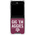 Texas A&M University Gig Em Aggies Galaxy Z Flip6 Clear Case